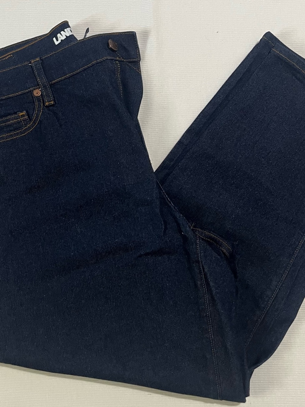 Lands End Dark Blue Sustainable Denim Jeans Women’s Size 16 Capri Length